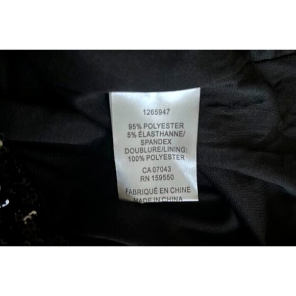 NWT JOIE Long Sleeve Shift Dress Size Small Black Sequined Lined Stretch - Picture 6 of 6